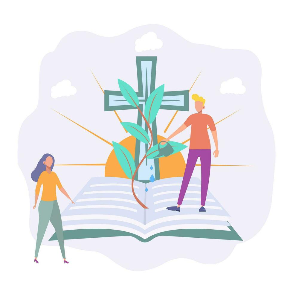 Dioses manos proteger el planeta. Dios da personas esperanza. el Biblia, el palabra de dios. cristiandad. el número de creyentes es creciente. Jesús Cristo. santo lugares. Biblia estudiar concepto. vistoso vector