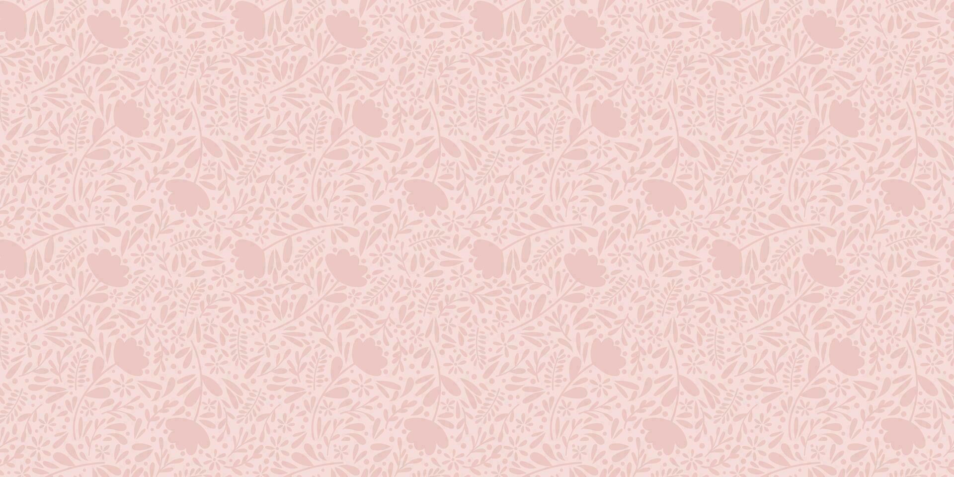 Pastel pink flower texture, vector repeat pattern background, small scale detailed monochromatic wallpaper for spring