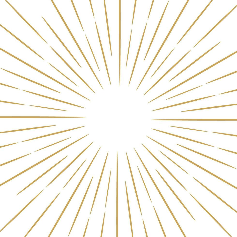 Gold sunburst vector background, sunray design