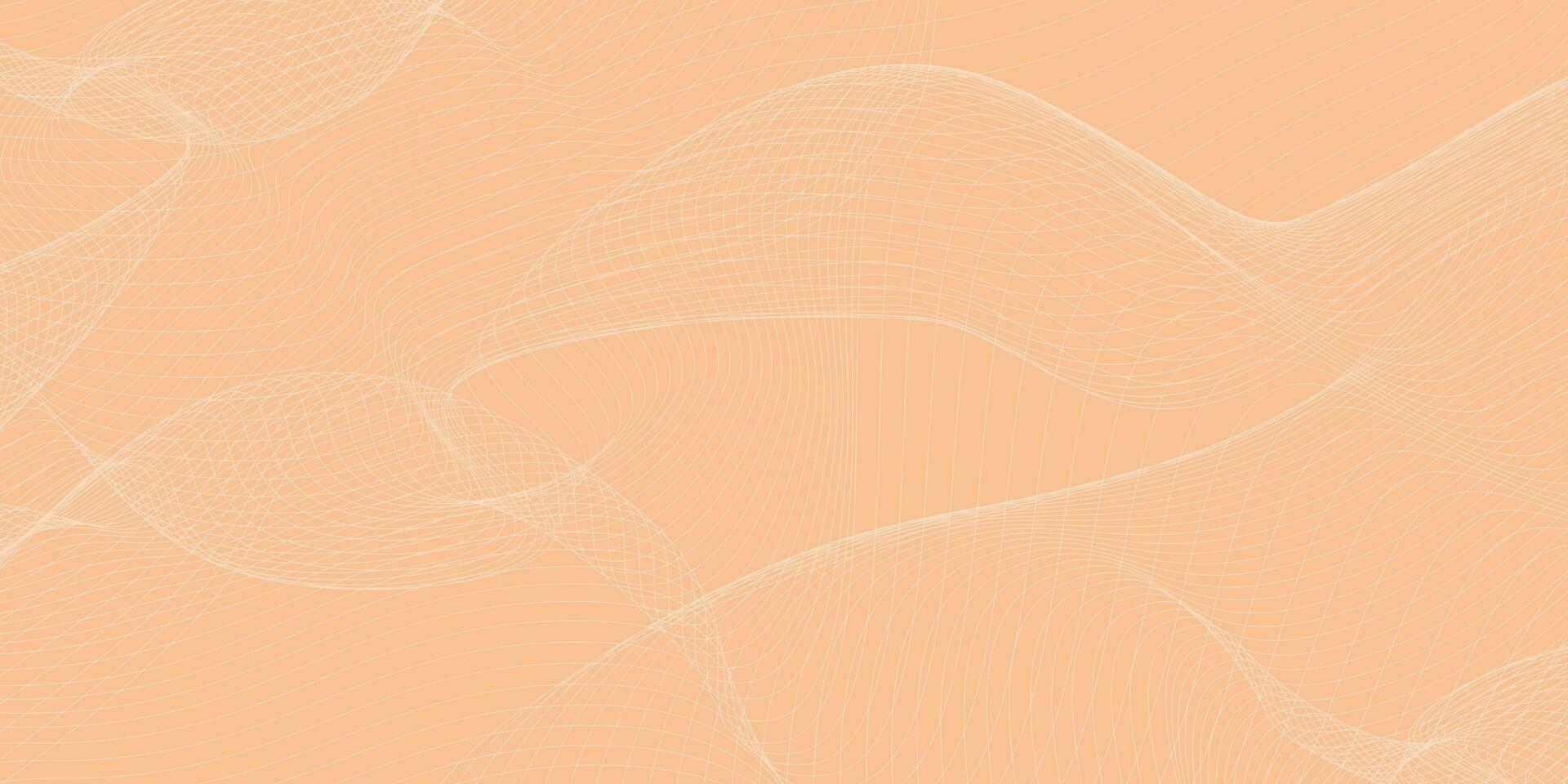 Color of the year, Peach Fuzz wave background vector