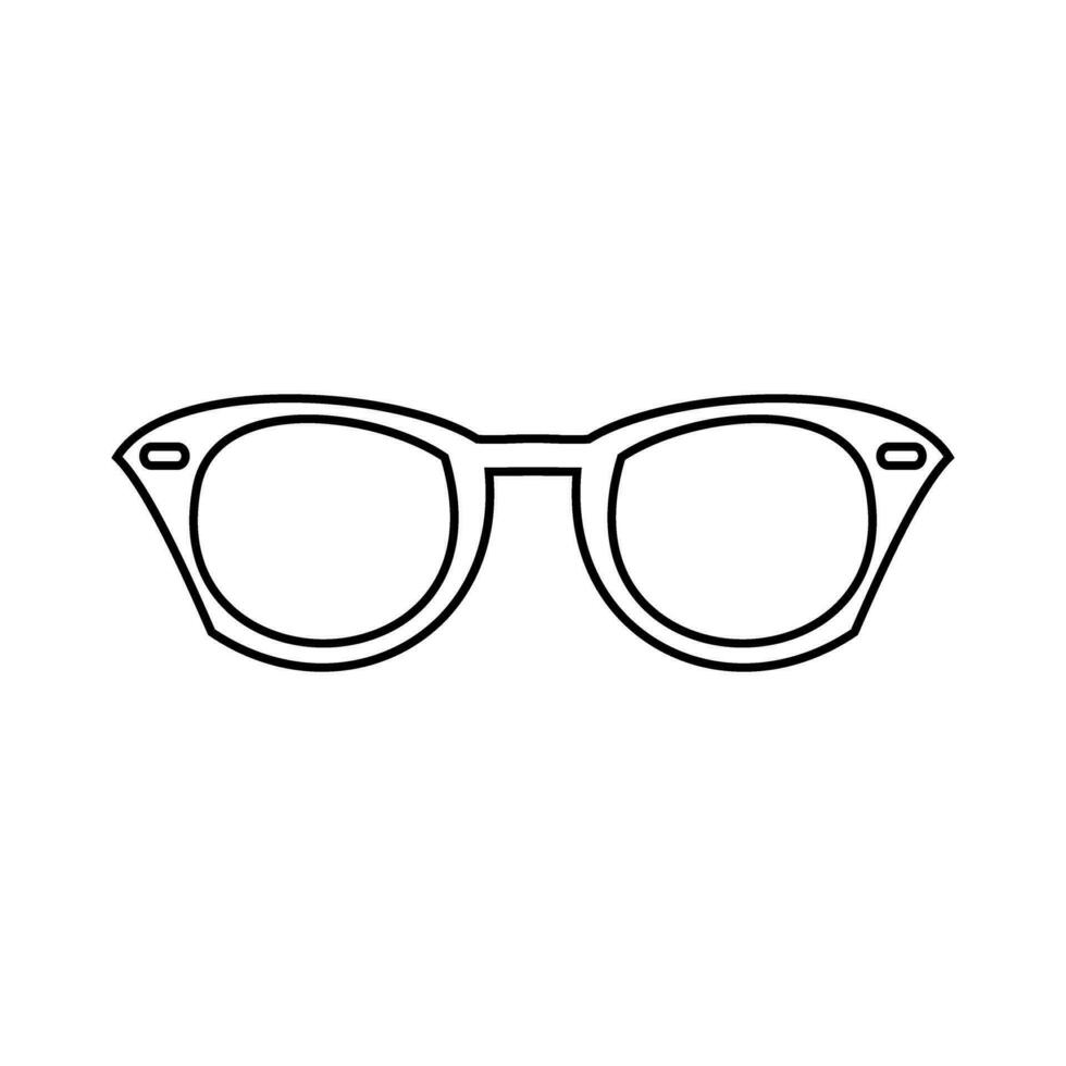 lentes icono vector. Gafas de sol ilustración signo. ceguera símbolo o logo. vector