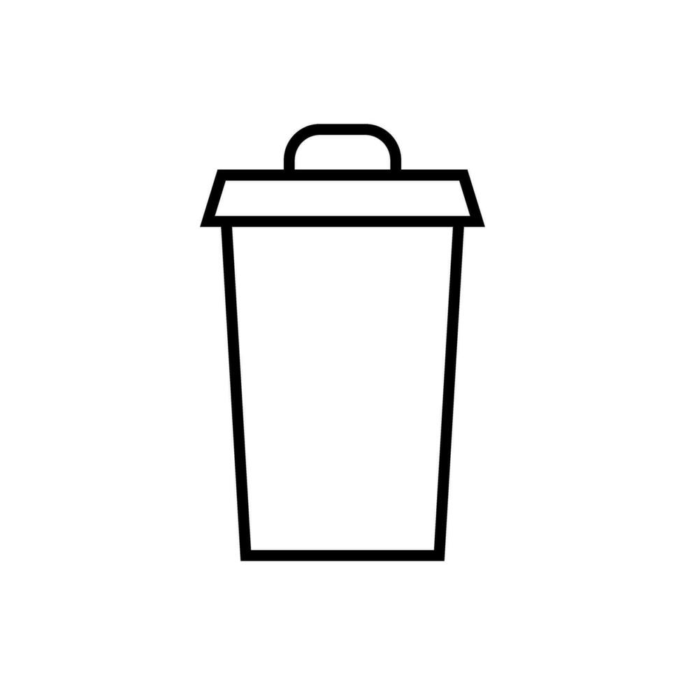 basura lata vector icono. basura ilustración signo. residuos símbolo o logo.