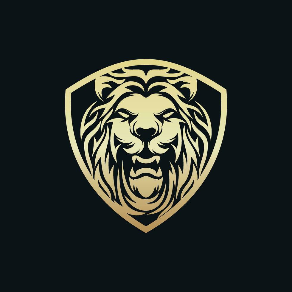 león Rey logo diseño vector