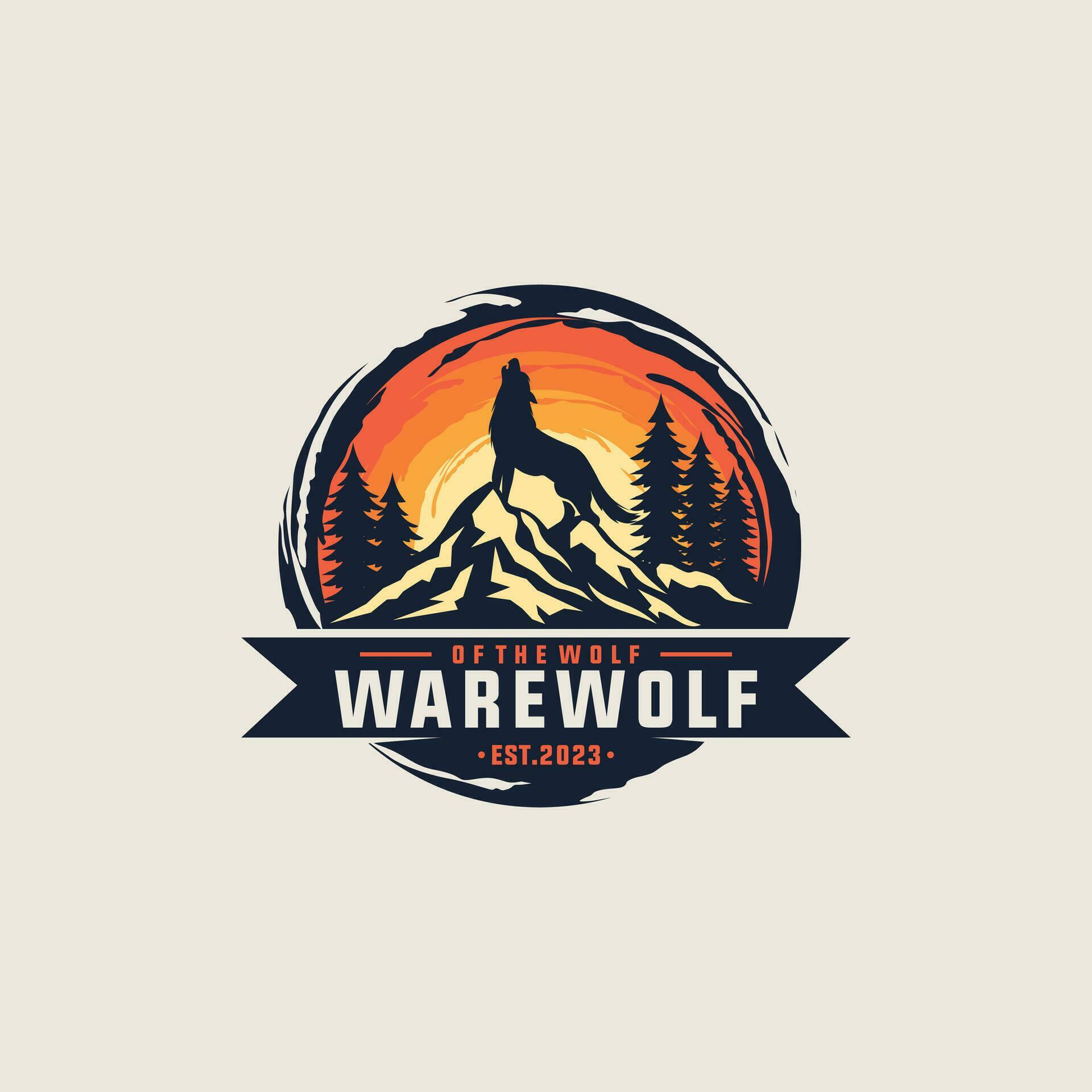 Warewolf logo design vector illustration 35563445 Vector Art at Vecteezy