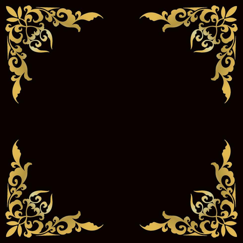 lujo dorado Clásico victoriano marco modelo vector