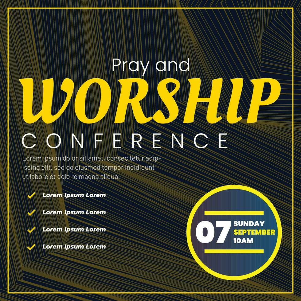 Vector Pray and Worship Conference Future Modern Abstract Background