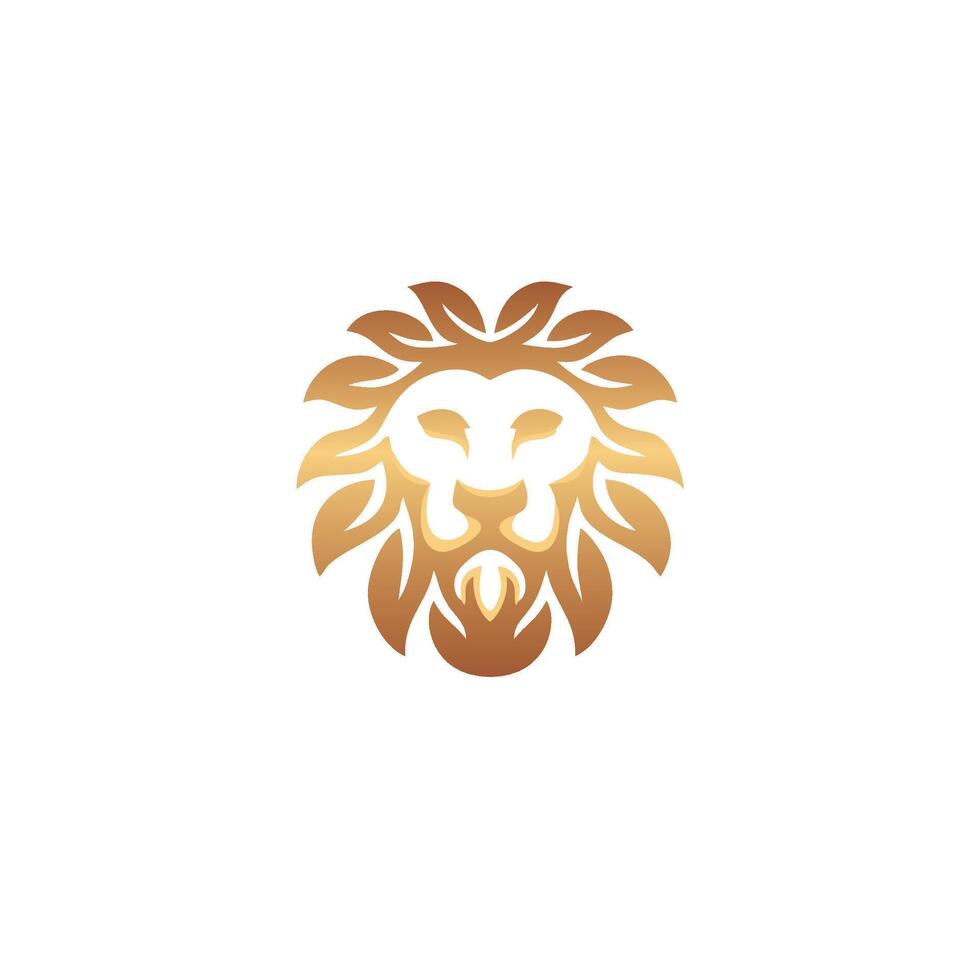 Vintage hipster lion head emblem logo design. Lion head line art vector icon