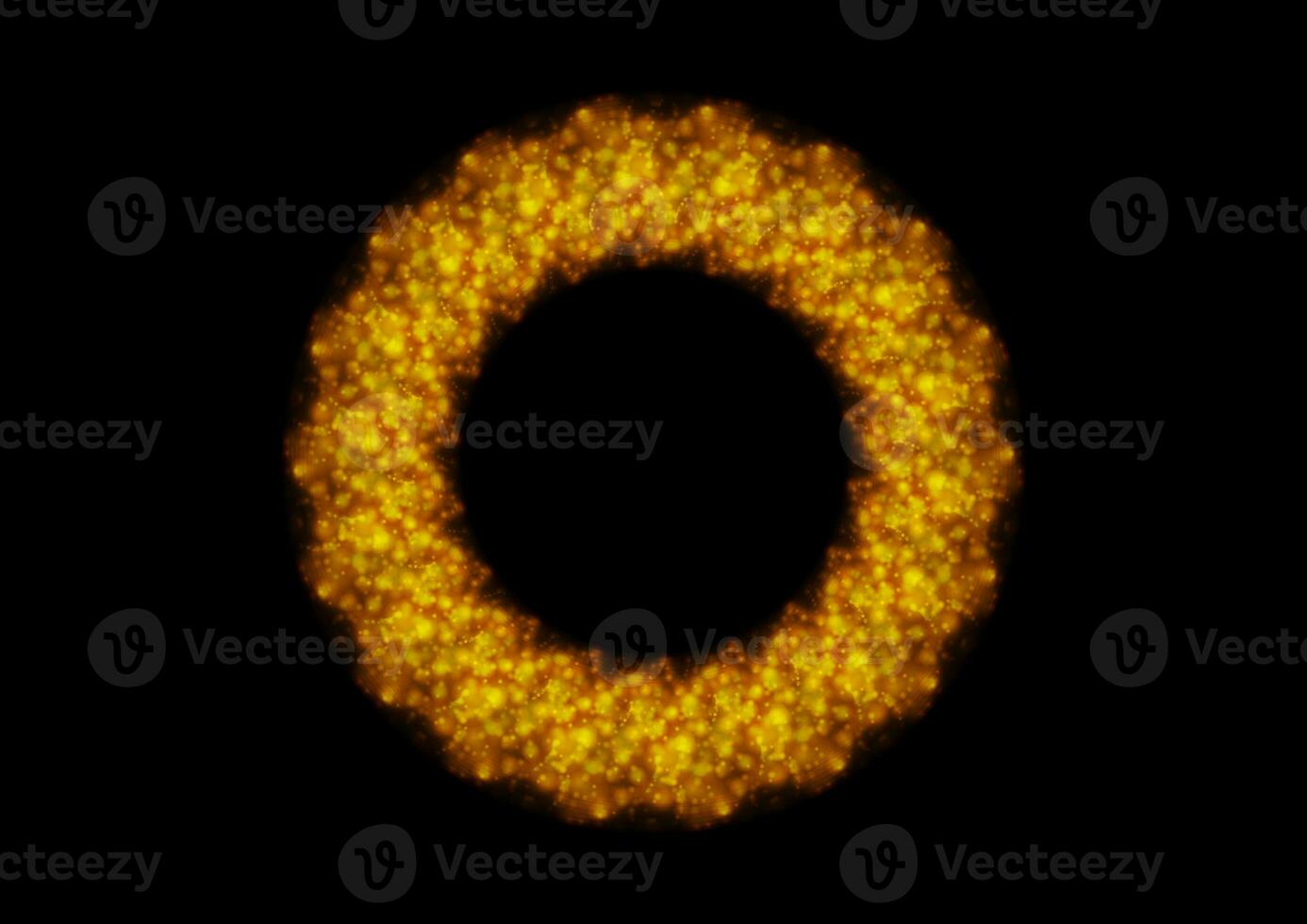 Orange glowing fire circle design photo