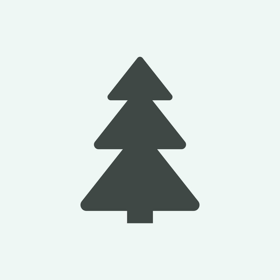 Christmas tree vector icon. New Year icon symbol.