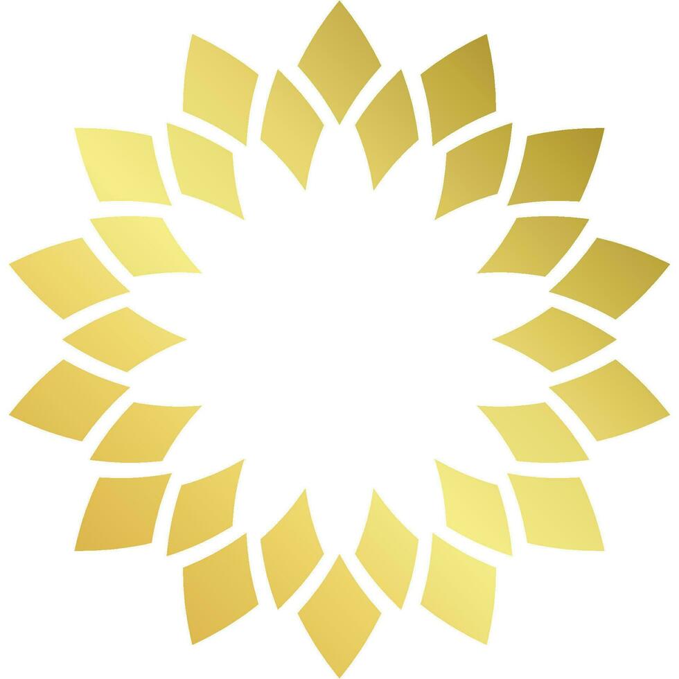 gold frame circle pattern For medals and awards vector