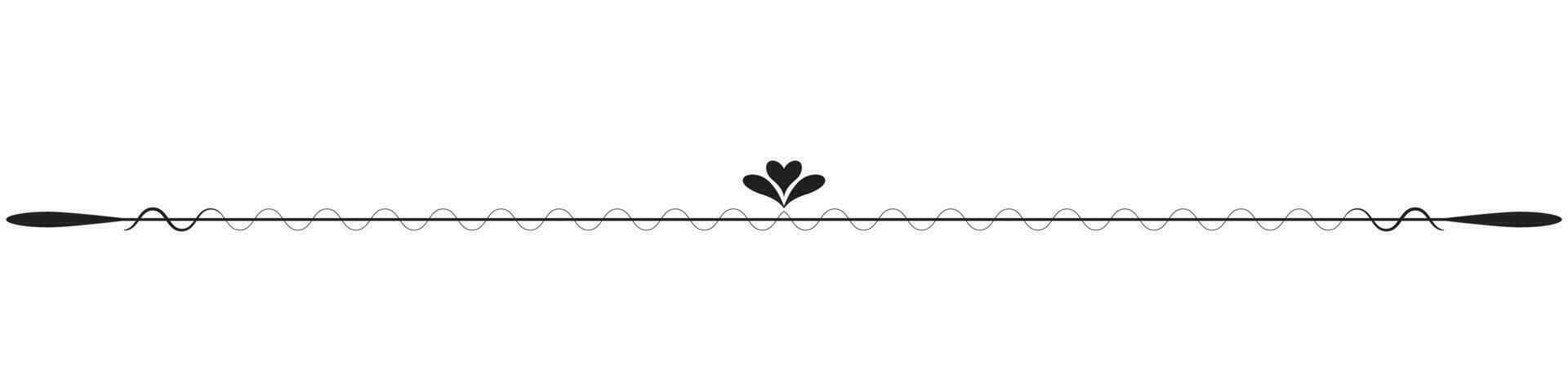 Vintage lines. Decorative elements. Border flower collection. vector