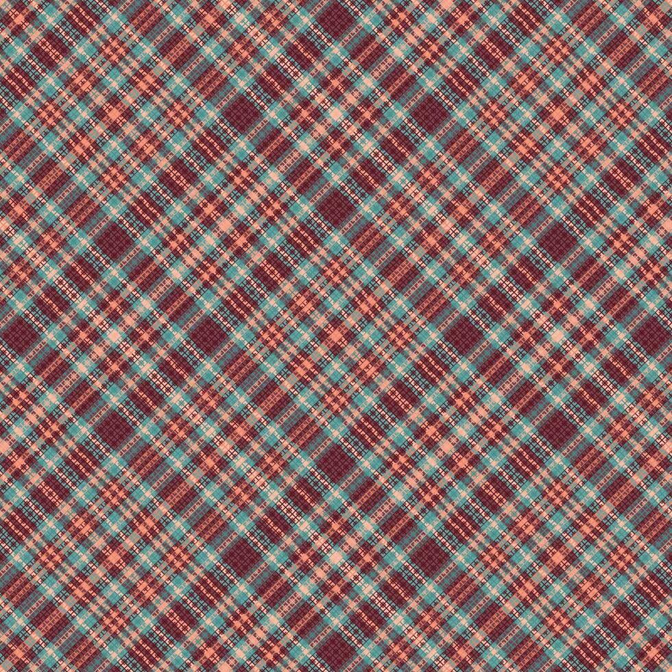 Tartan plaid pattern with texture and summer color. vector