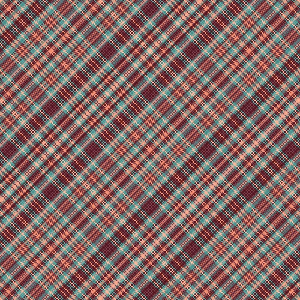 Tartan plaid pattern with texture and summer color. vector