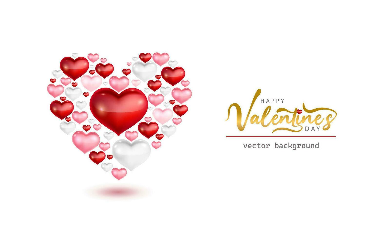 Beautiful Happy Valentine's Day background vector