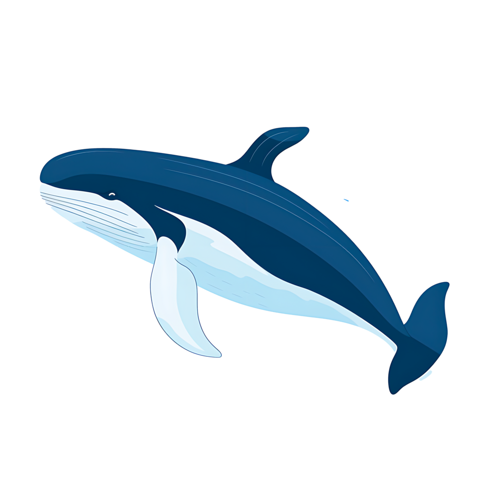 AI generated Graceful Giant of the Sea Magnificent Whale Swimming in Its Aquatic Realm - Nature's Beauty, Generative Ai png