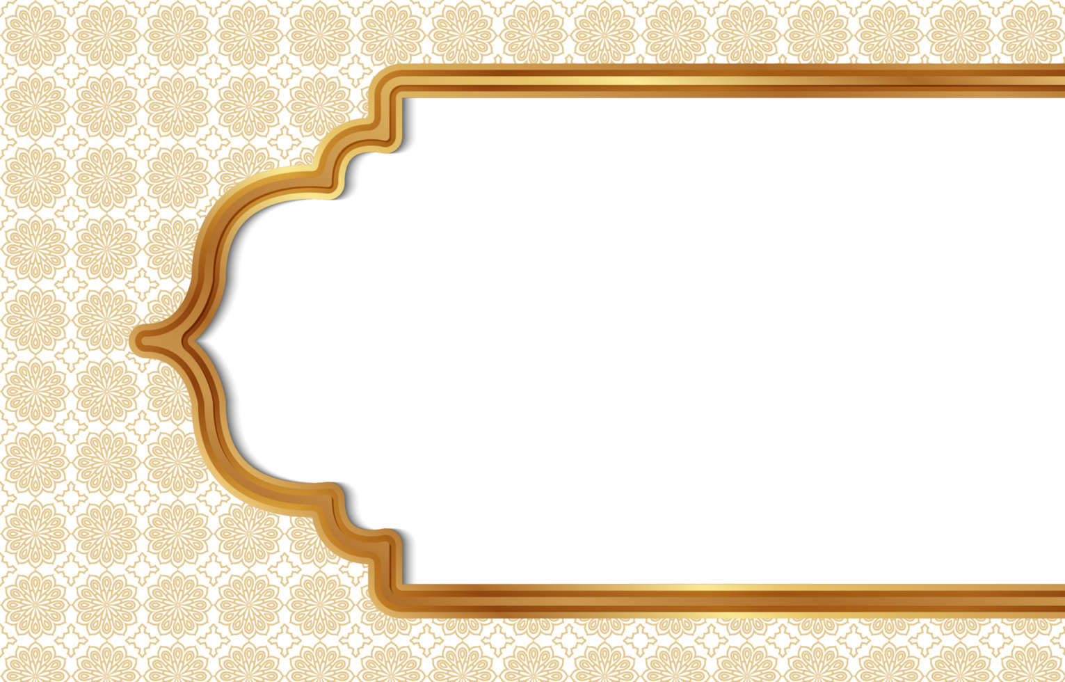 Islamic Pattern Frame Ornament for Banner png