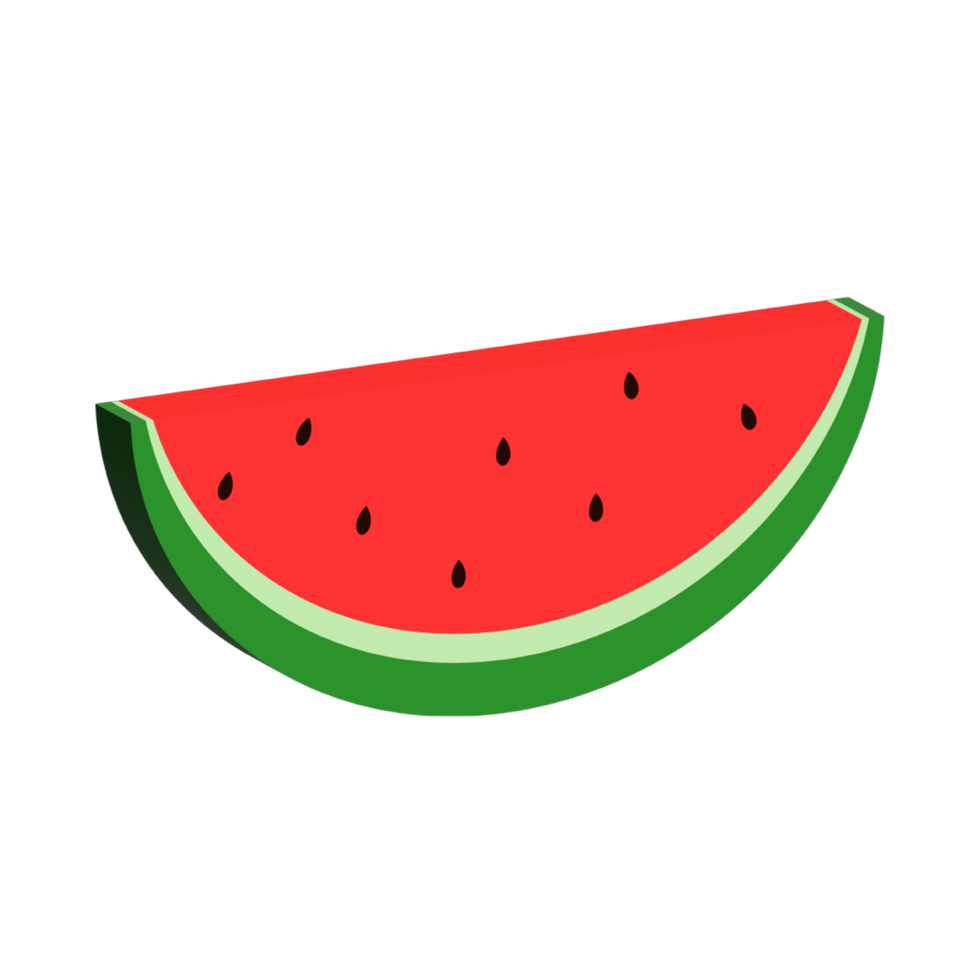 3d vattenmelon skiva png