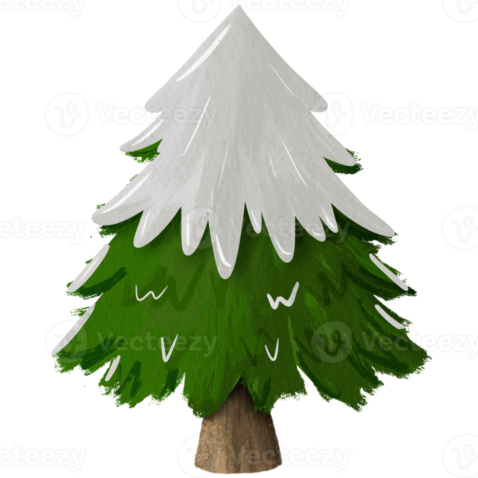 neige pin Noël arbre png