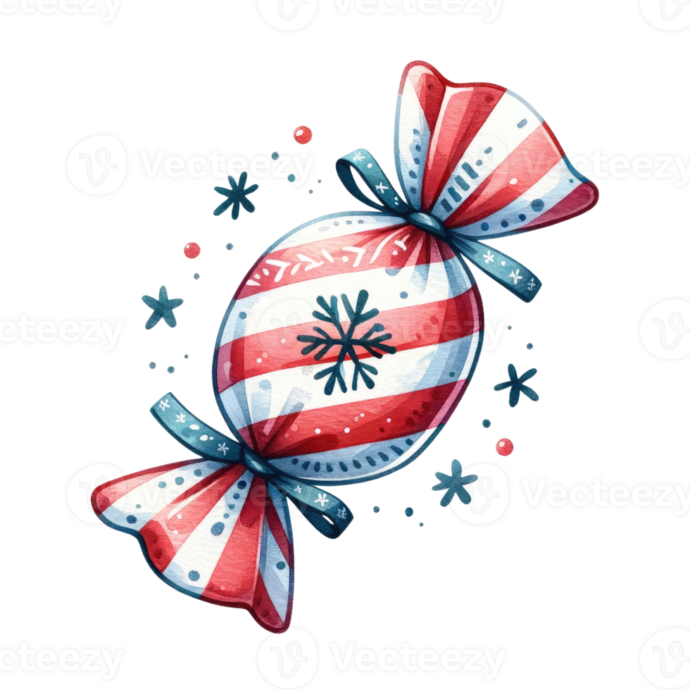 AI generated Colorful Candy Delights in Watercolor,Sweet Treats Collection on isolated background png