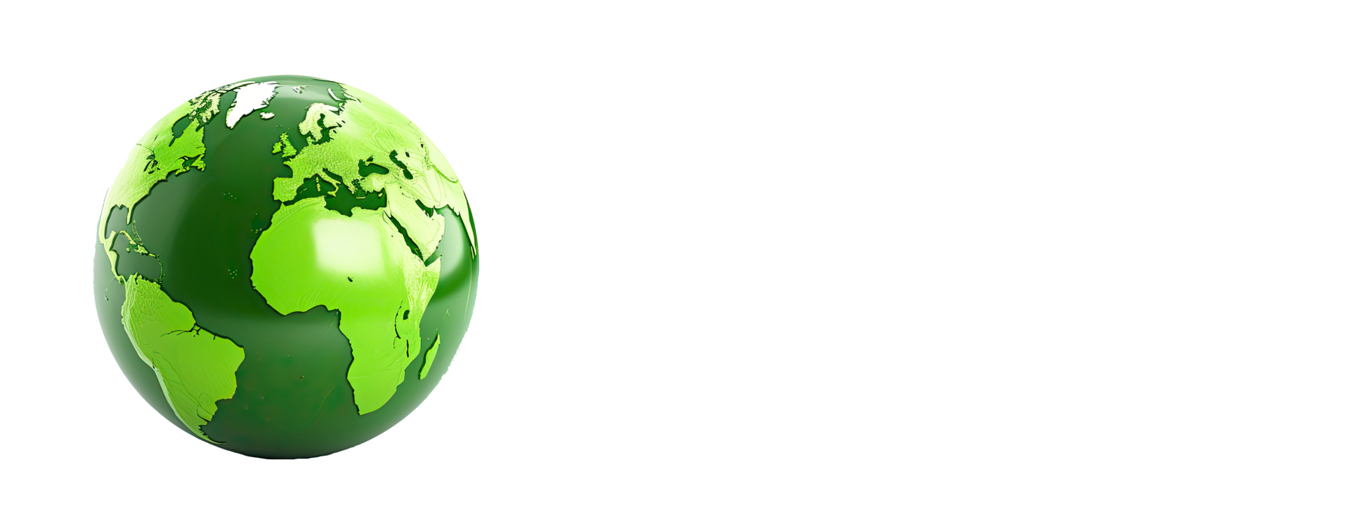 AI generated Earth day concept. 3d Green Earth transparent background. png