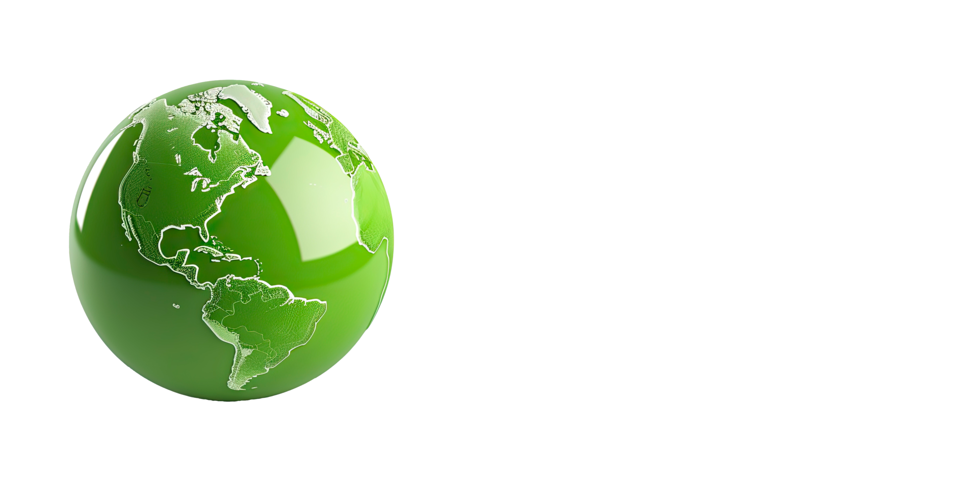AI generated Earth day concept. 3d Green Earth transparent background. png