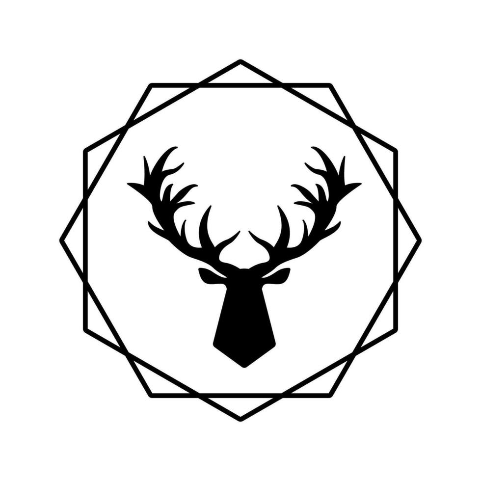 Deer head icon. vector