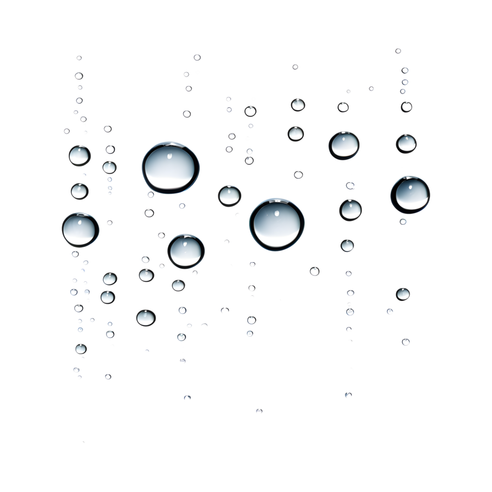 AI generated Water Droplet Isolated on Transparent Background png