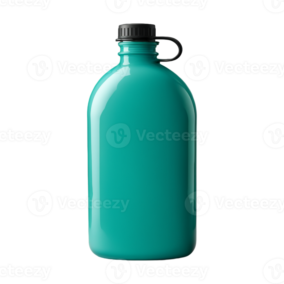 AI generated Blue Green Canteen Bottle Isolated on Transparent Background png