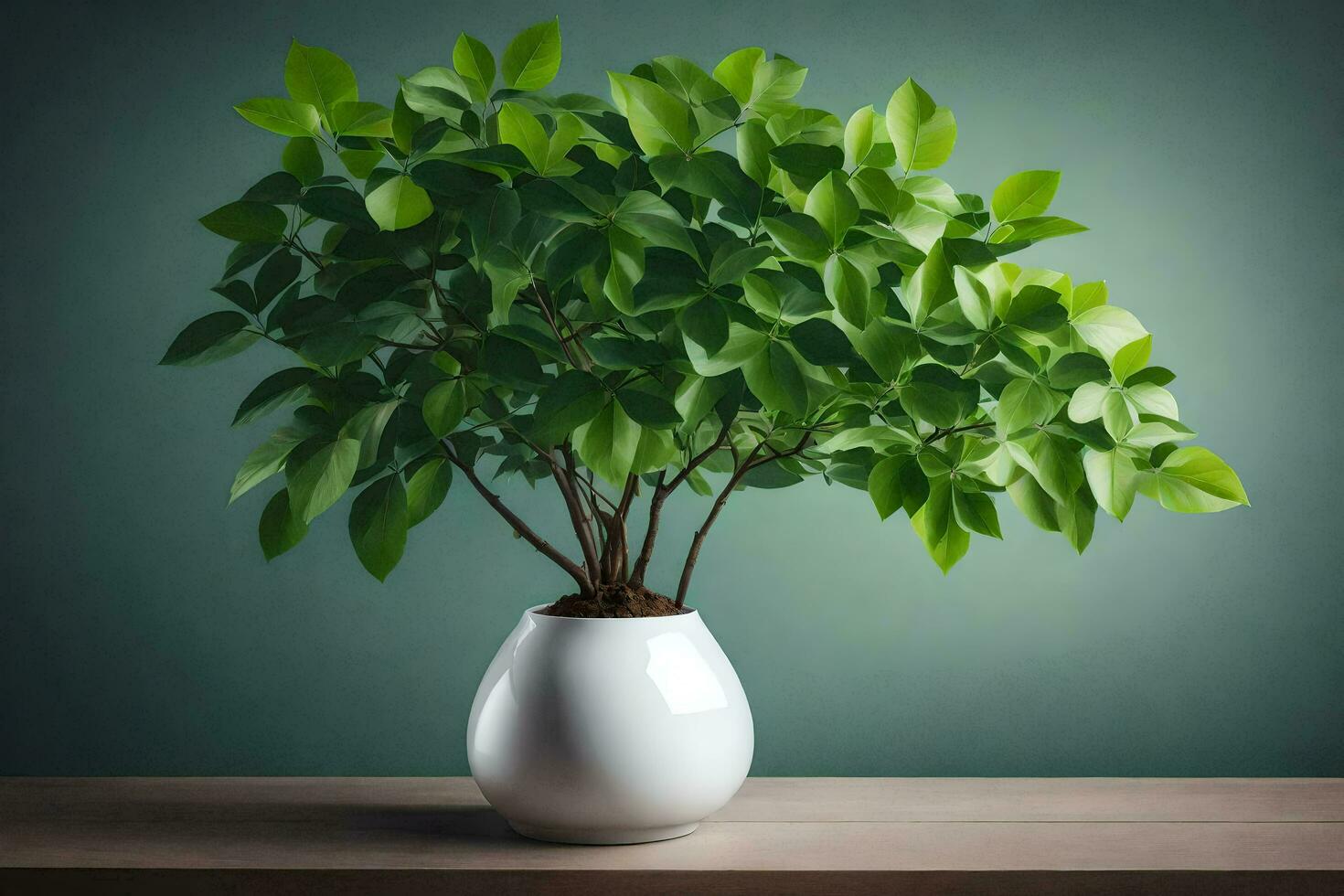 AI generated a potted plant on a table photo