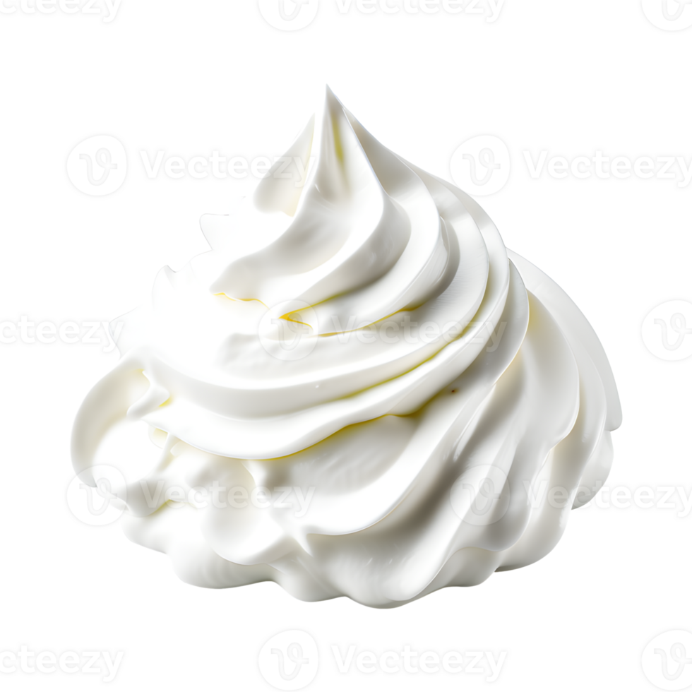 AI generated Whipped Cream Swirl Isolated on Transparent Background png