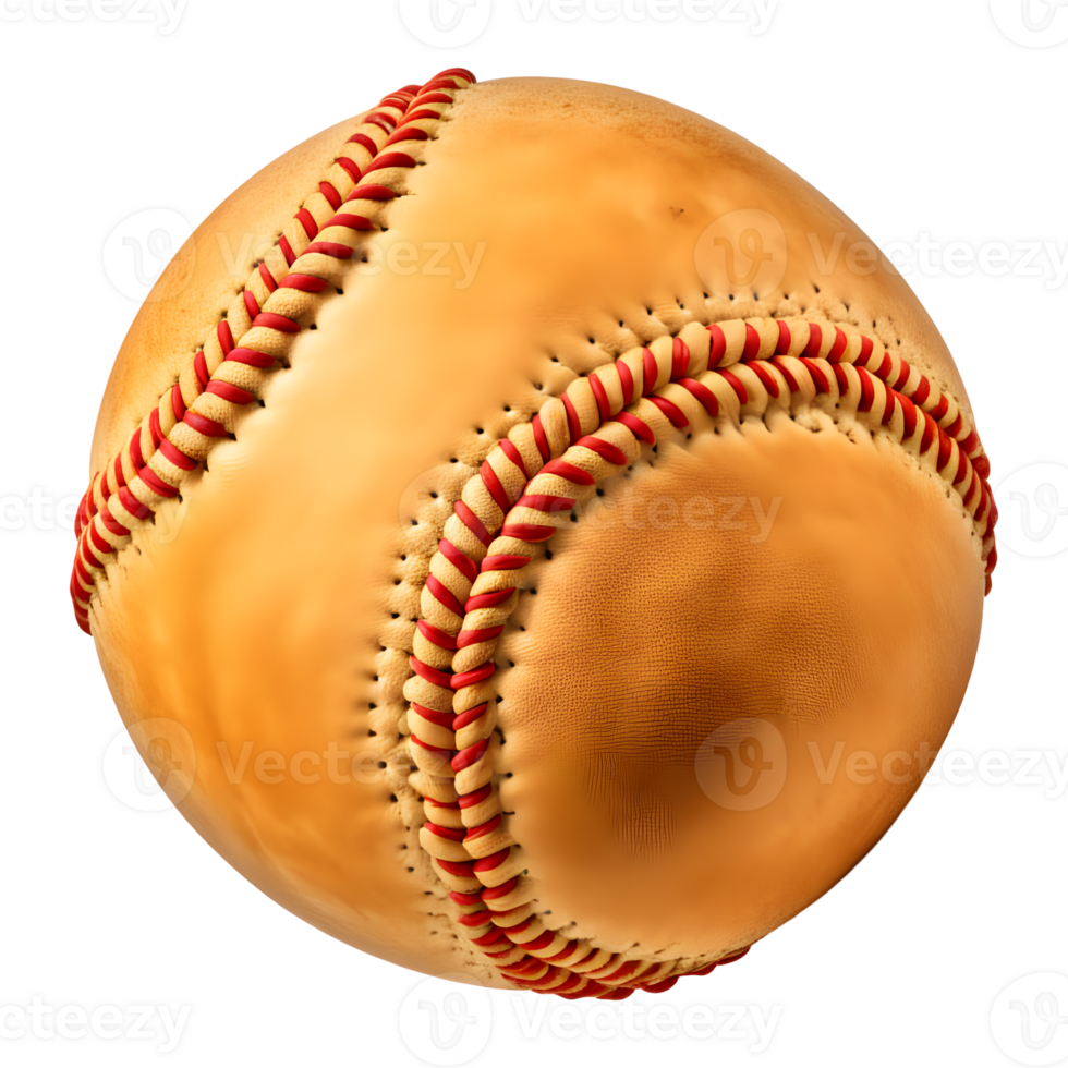 AI generated Used Baseball Isolated on Transparent Background png