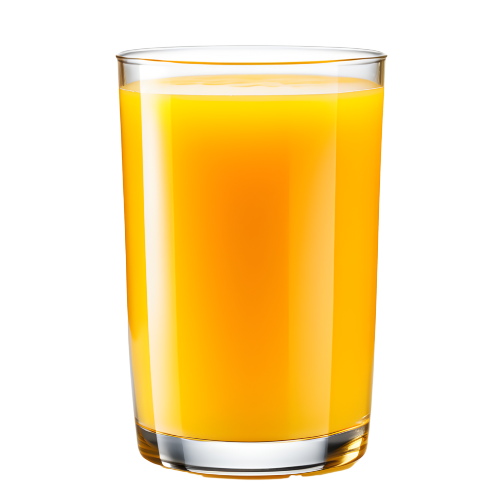 AI generated Glass of Orange Juice Isolated on Transparent Background