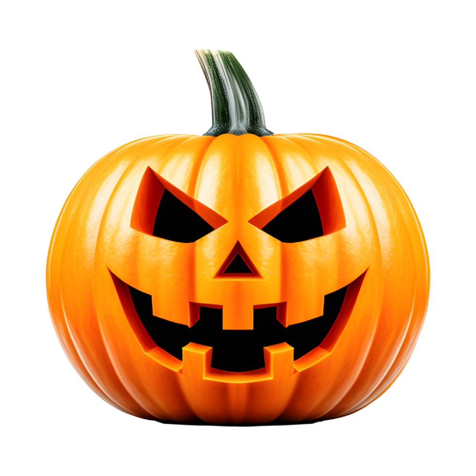 AI generated Spooky Halloween Pumpkins Isolated on Transparent ...