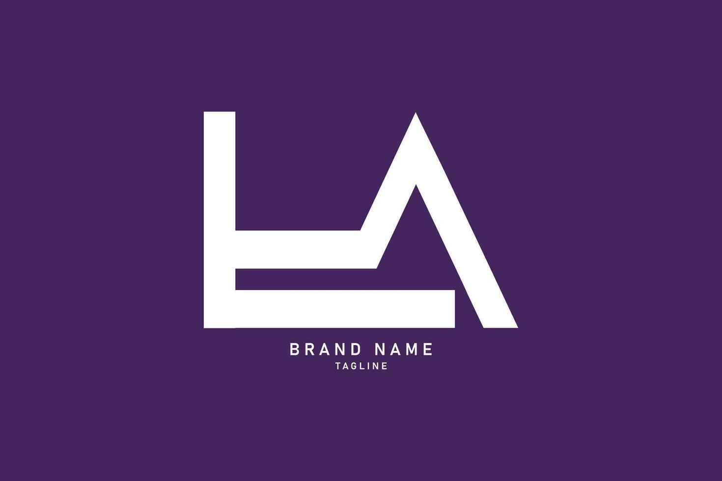 Alphabet letters Creative Monogram logo LA, AL, L and A vector illustration.