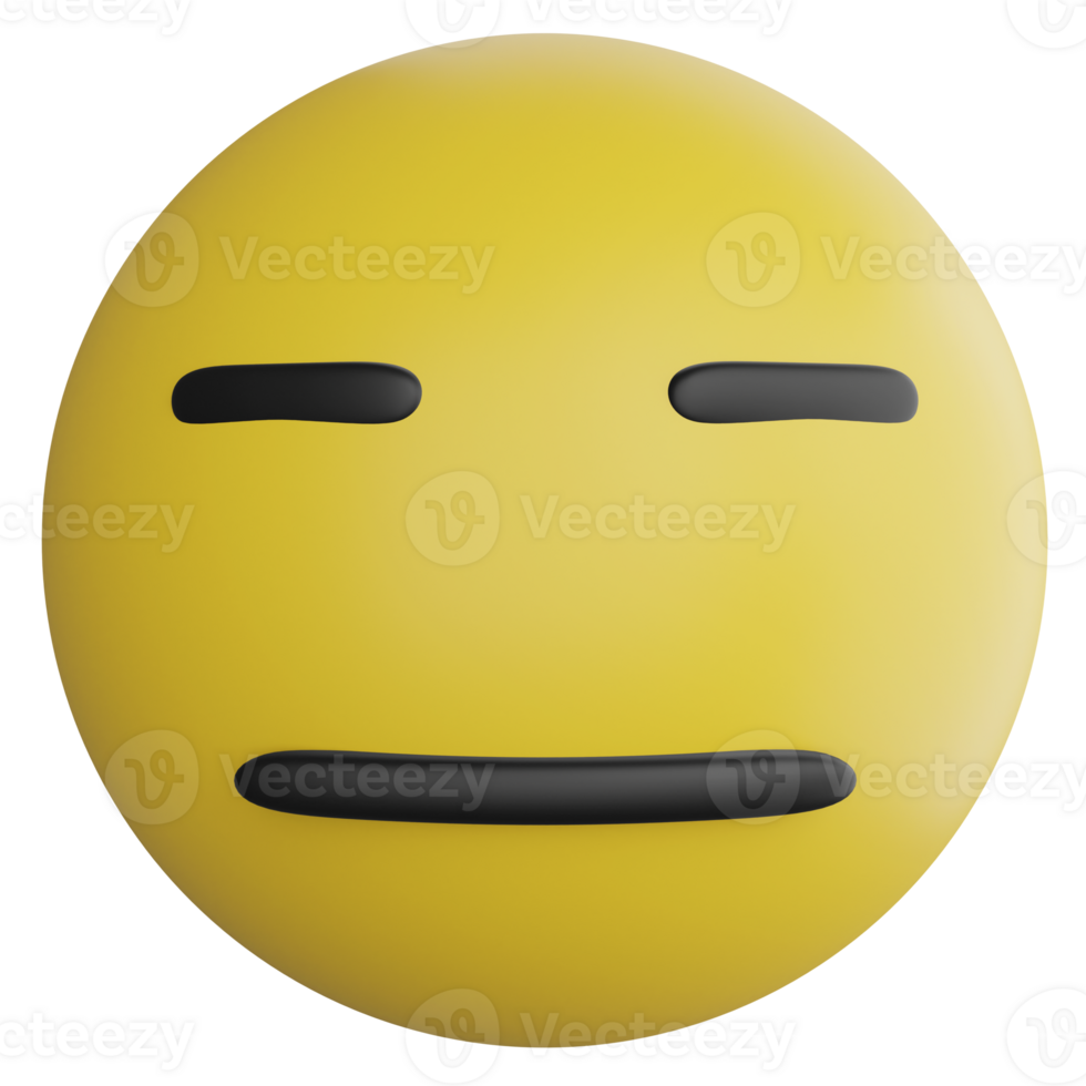 Bored emoji clipart flat design icon isolated on transparent background, 3D render emoji and emoticon concept png