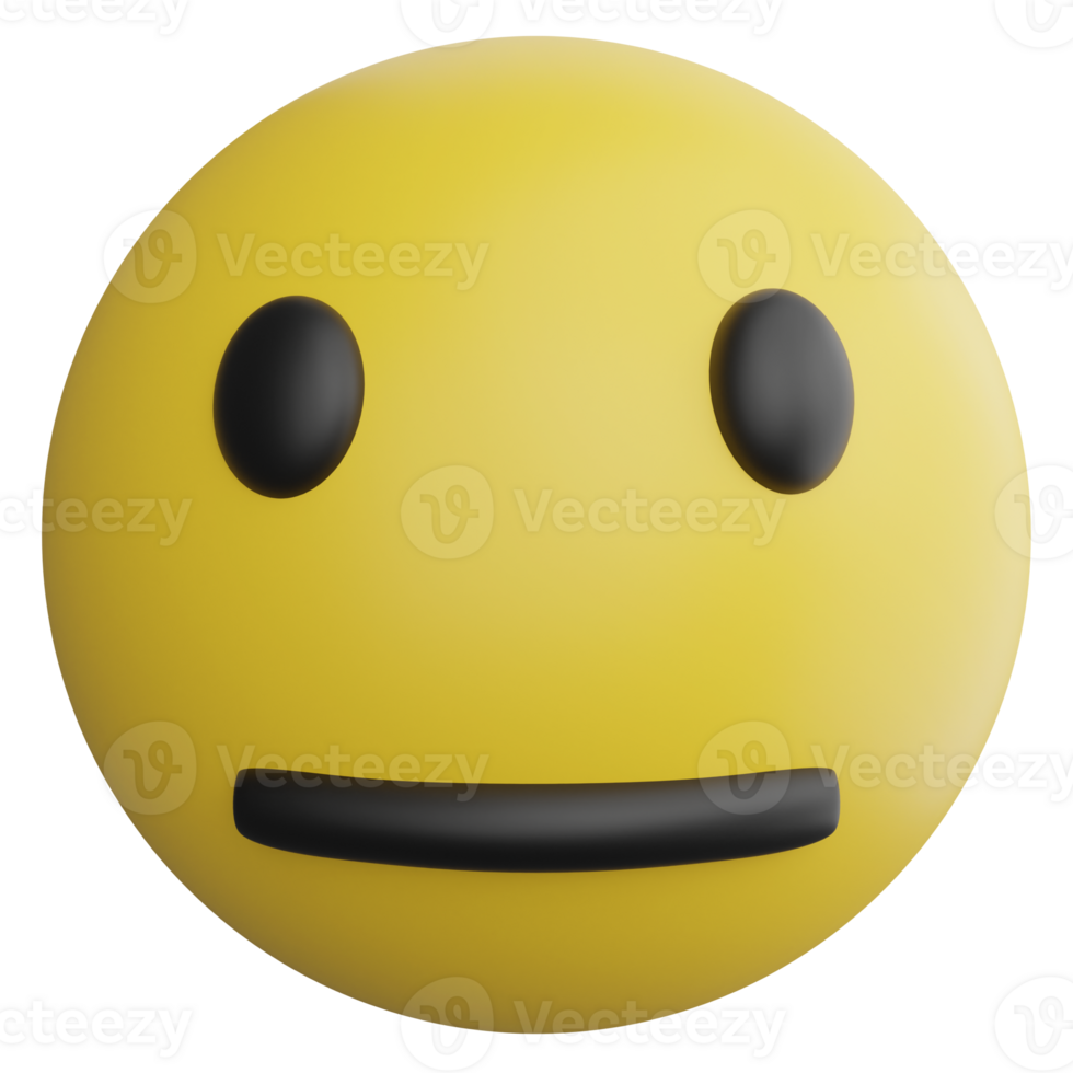 Bored emoji clipart flat design icon isolated on transparent background, 3D render emoji and emoticon concept png