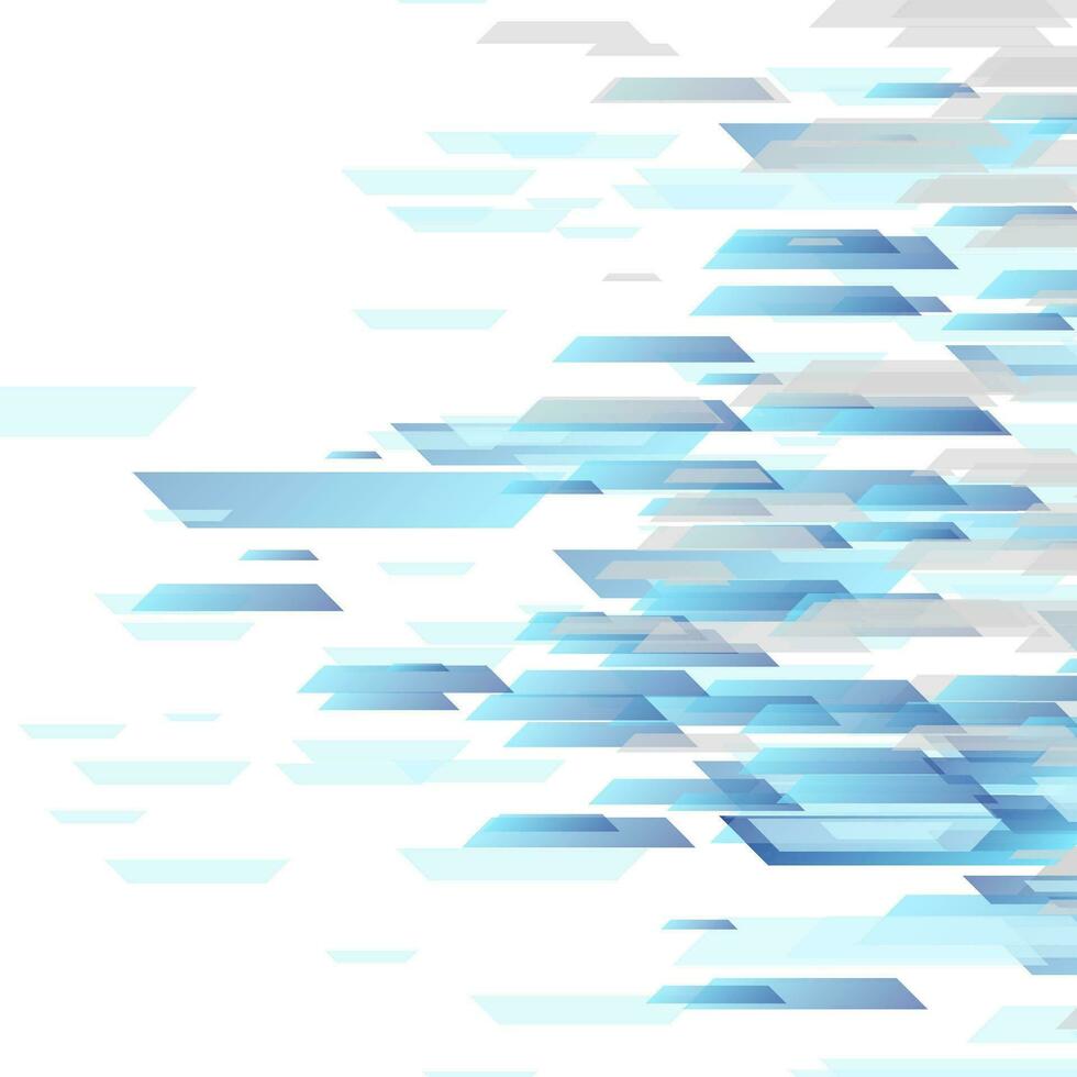 Grey blue shiny geometric tech abstract background vector