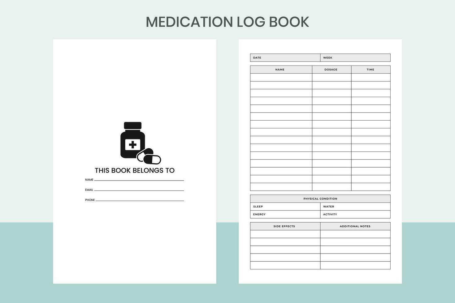 medicación Iniciar sesión libro Pro modelo vector