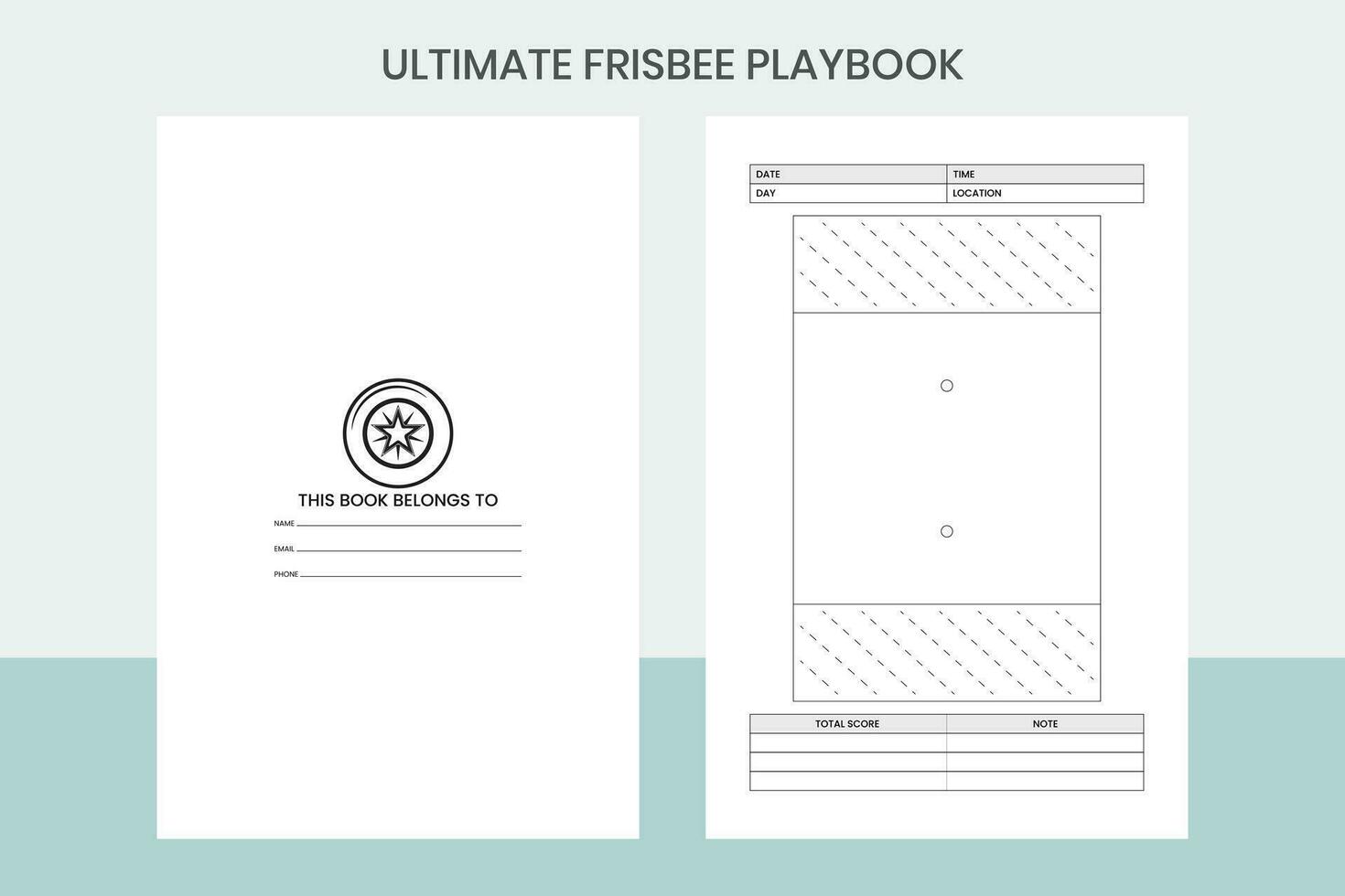 último frisbee libro de jugadas Pro modelo vector