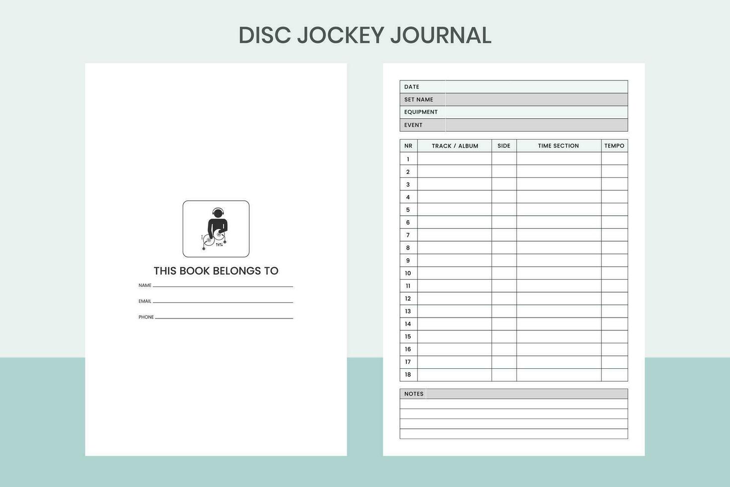 Dto jockey diario Pro modelo vector