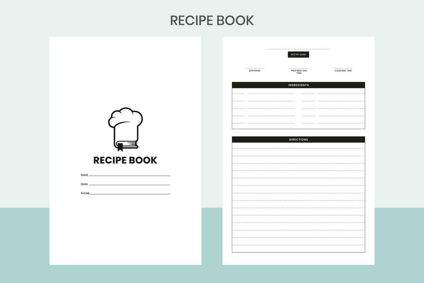 Recipe Book Pro Template vector