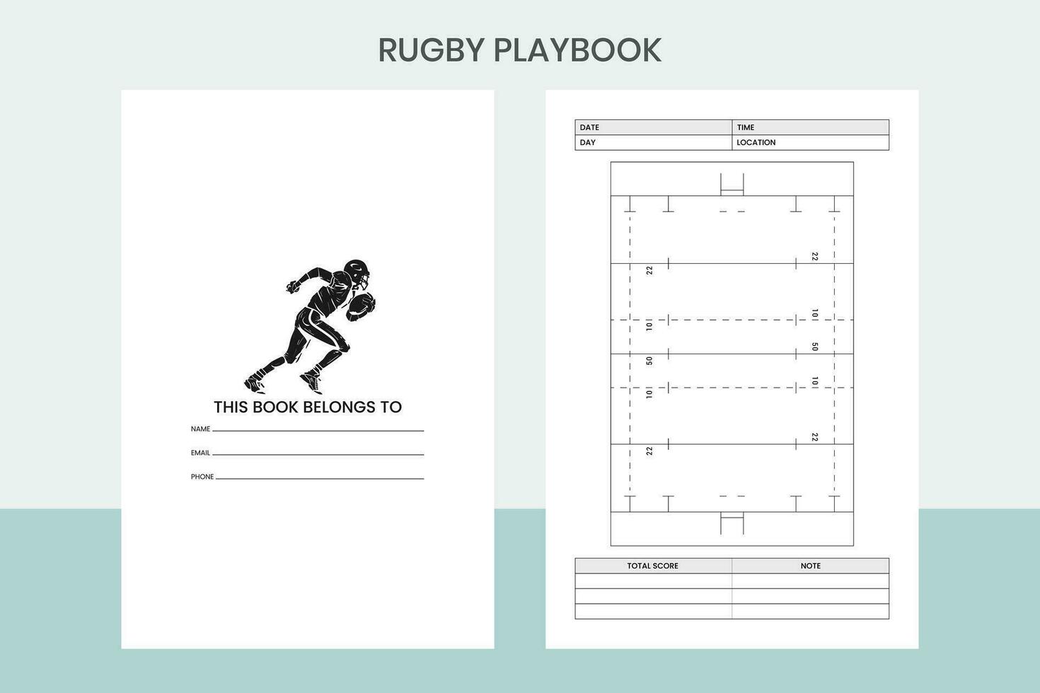 Rugby Playbook Pro Template vector