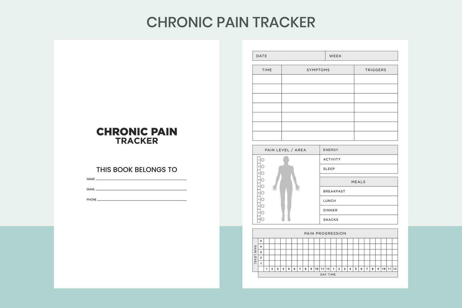 Chronic Pain Tracker Free Template vector