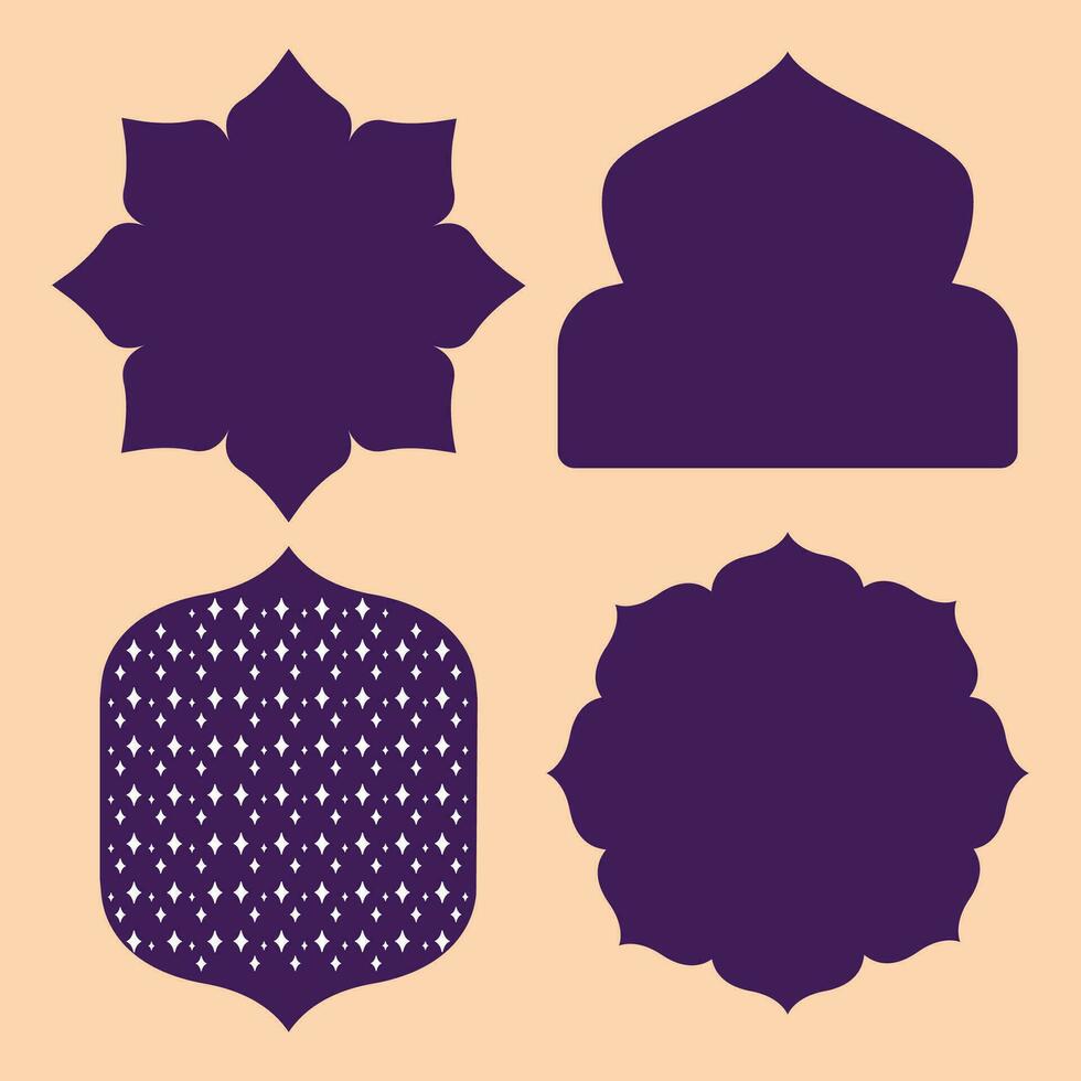 silhouette quadrate shapes with graphic Memphis style background for decoration. vector