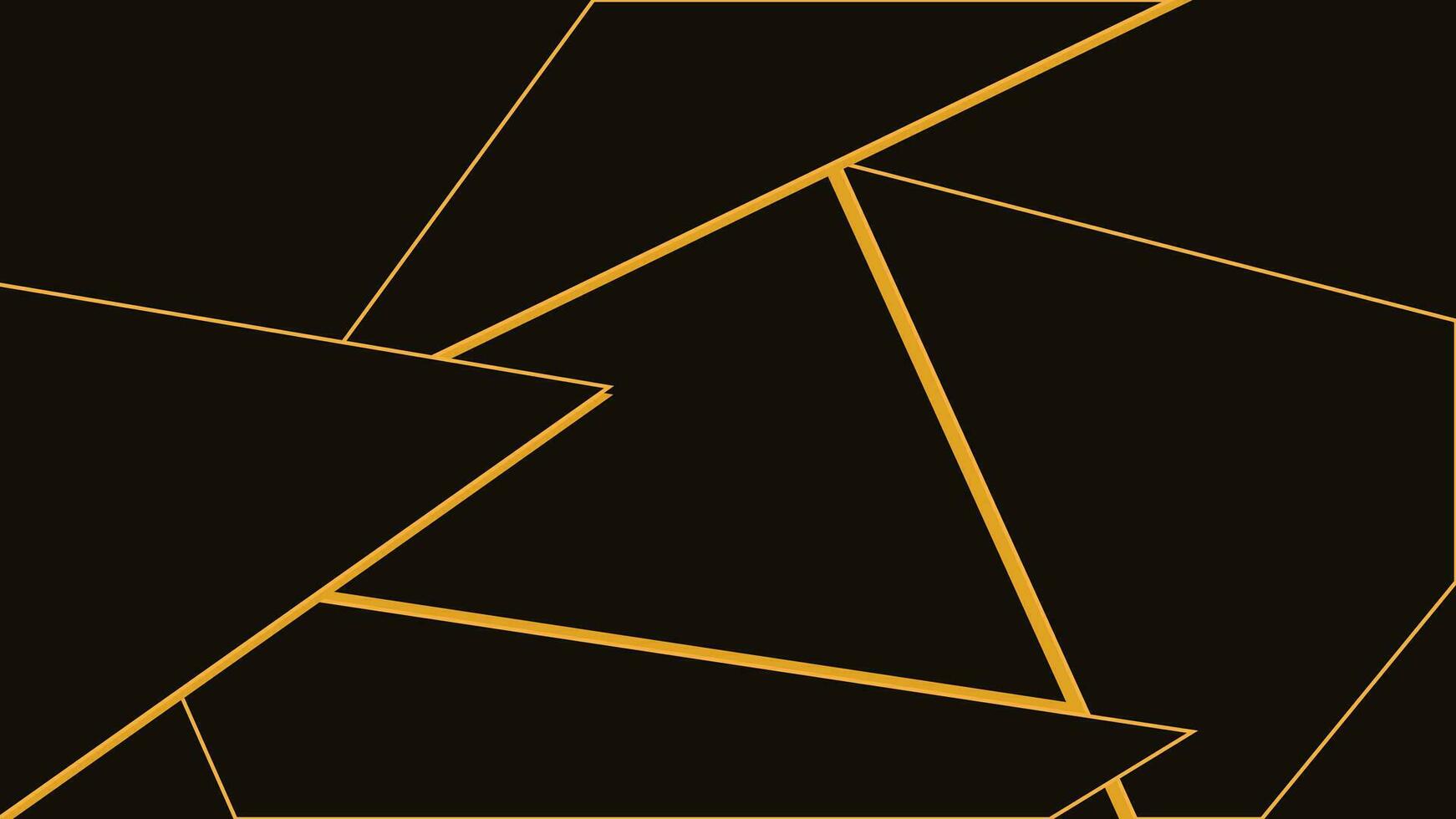 resumen negro antecedentes con dorado geométrico formas vector