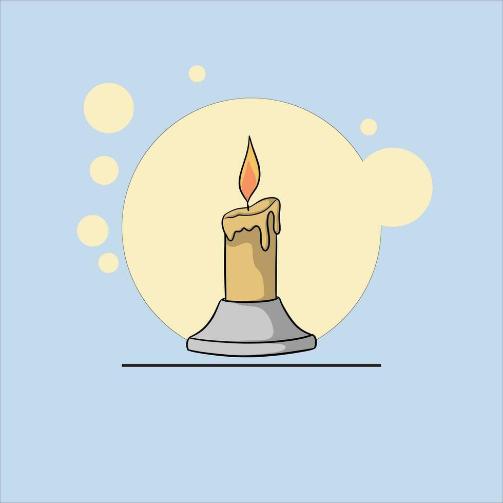 candles Vector illustration. wax candle in flat style