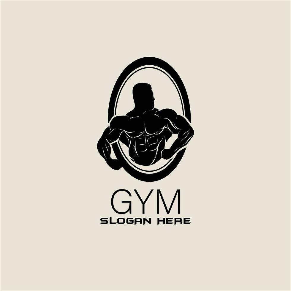 Bodybuilding and Fitness logo design template. Gym, body builder, Sport and fitness center Vector illustration.