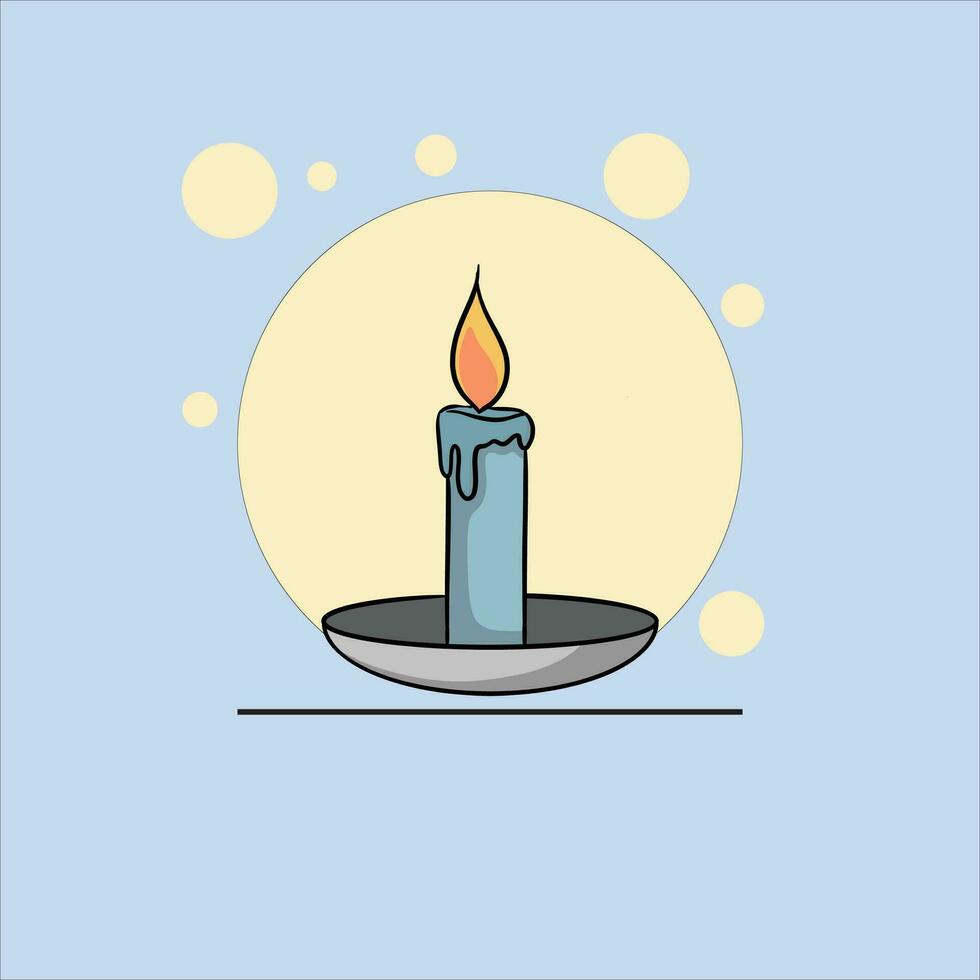candles Vector illustration. wax candle in flat style