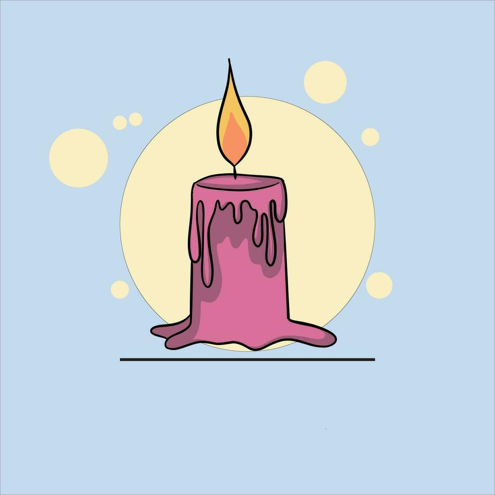 candles Vector illustration. wax candle in flat style