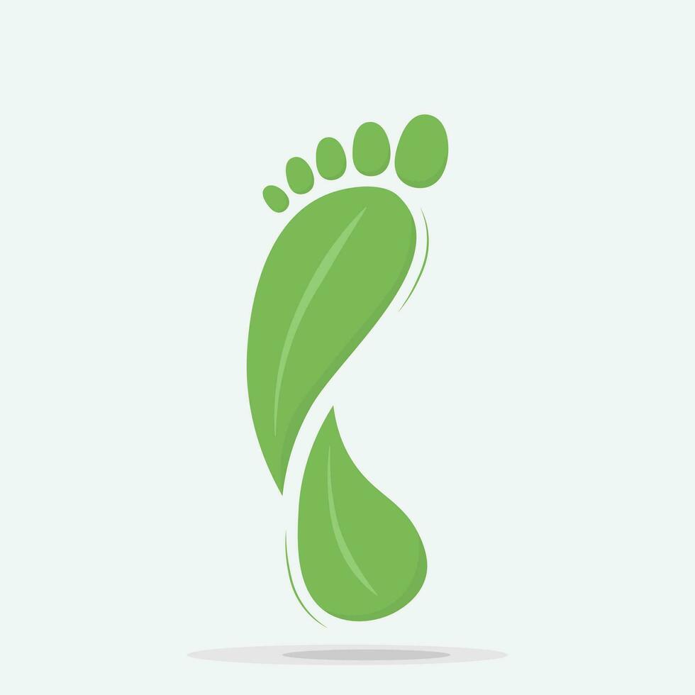 Carbon footprint Leaf icon. Carbon neutral symbol. Environmental awareness sign vector